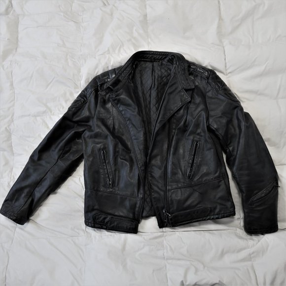 Leather Moto/Biker Jacket & Pants Smaller Size - Picture 1 of 9